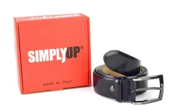 Cintura uomo in pelle lucida SIMPLYUP 1018 Blu