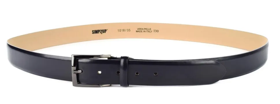 Cintura uomo in pelle lucida SIMPLYUP 1018 Blu