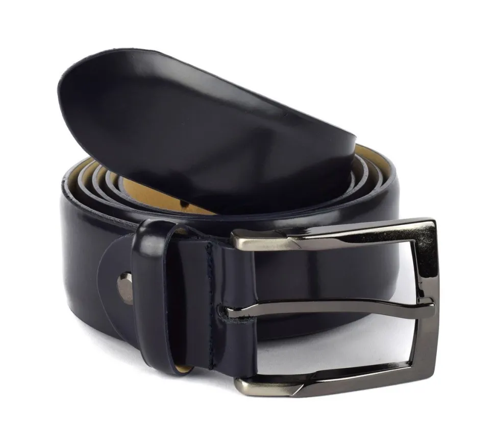 Cintura uomo in pelle lucida SIMPLYUP 1018 Blu