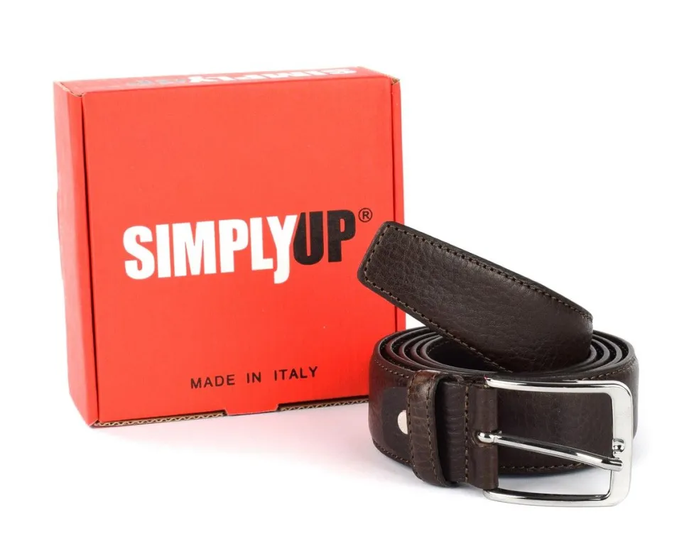 Cintura uomo in pelle SIMPLYUP 9005 Testa Moro