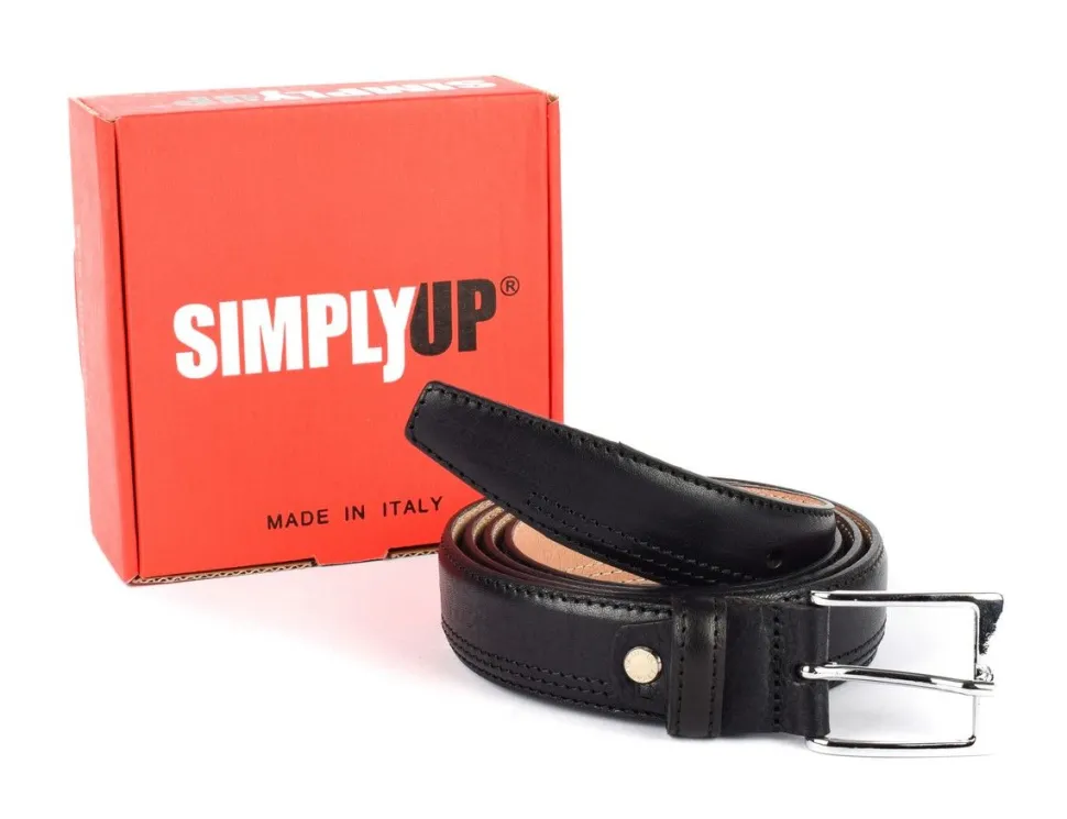 Cintura uomo in pelle SIMPLYUP 9997 Nera
