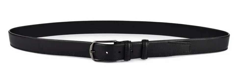 Cintura uomo in pelle tubolare SIMPLYUP 8043 Nera