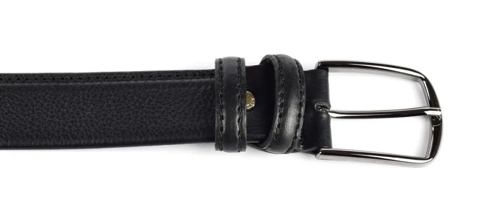 Cintura uomo in pelle tubolare SIMPLYUP 8043 Nera