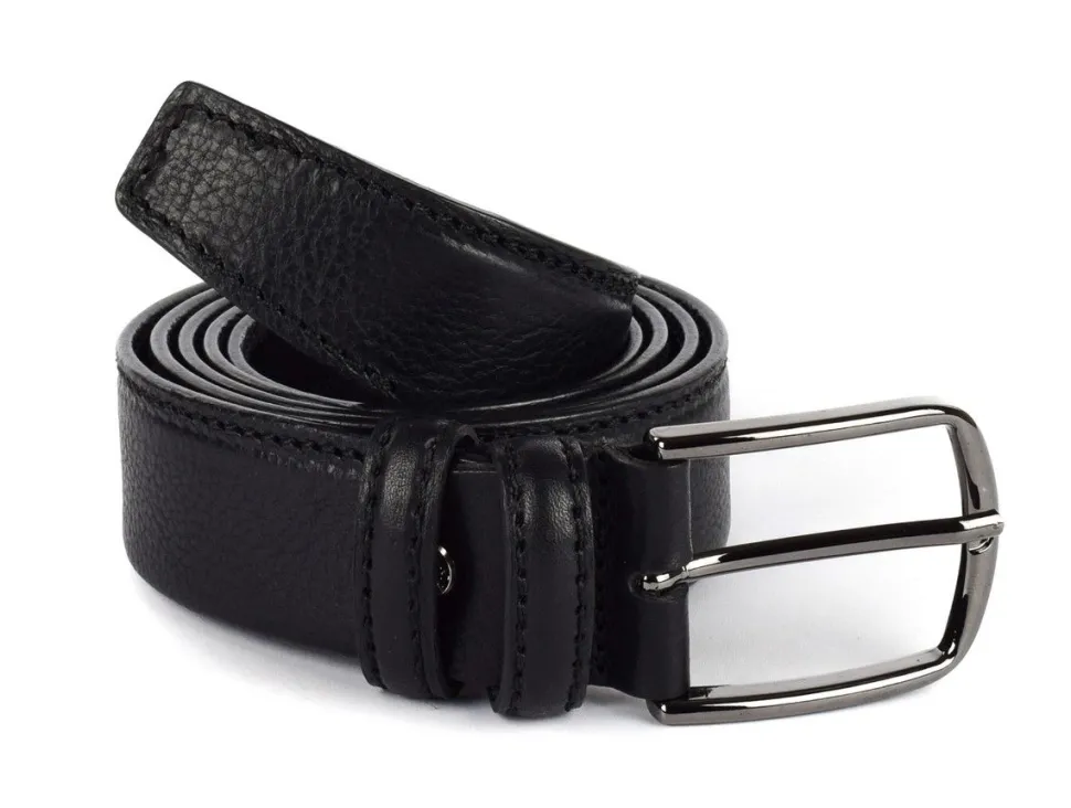 Cintura uomo in pelle tubolare SIMPLYUP 8043 Nera