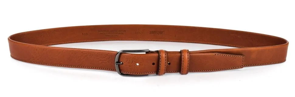 Cintura uomo in pelle tubolare SIMPLYUP 8043 Cuoio