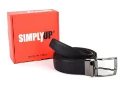 Cintura uomo reversibile in pelle SIMPLYUP 8235 Nera/Marrone