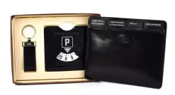 Kit portadocumenti auto in cuoio Tony Perotti Nero