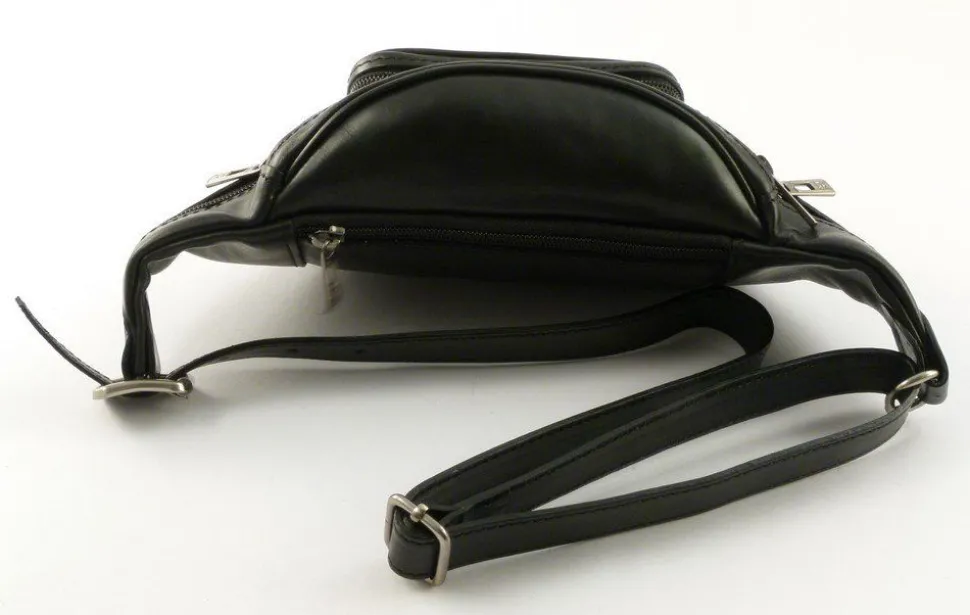 Marsupio in cuoio "Il Kuoio" art 4060 nero