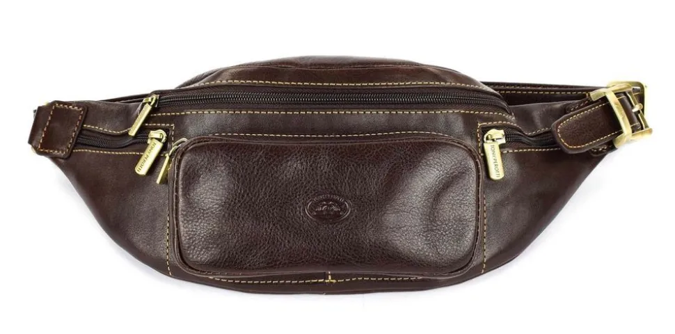 Marsupio in cuoio Tony Perotti 8018 Moro
