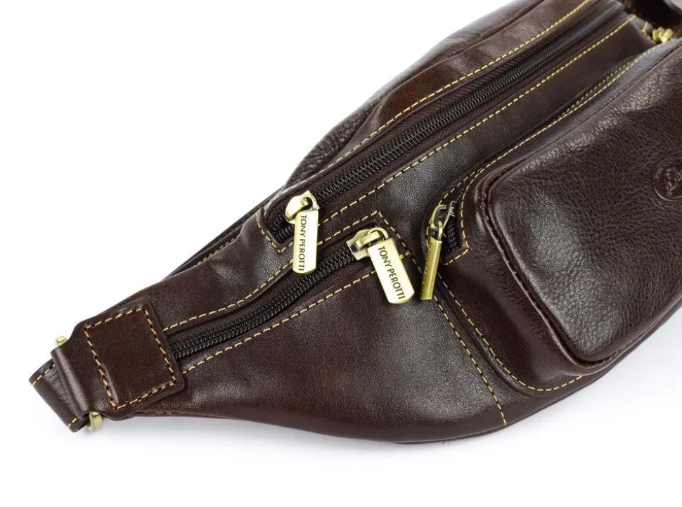 Marsupio in cuoio Tony Perotti 8018 Moro