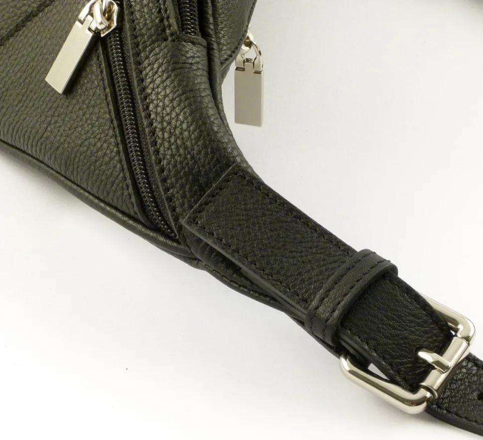 Marsupio in pelle Emporio Cattani nero Made in Italy