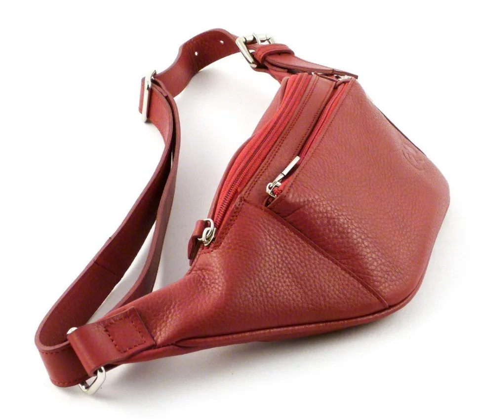Marsupio in pelle Emporio Cattani Rosso Scuro Made in Italy