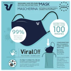 Mascherina di protezione Roncato Viraloff Papaya misura M