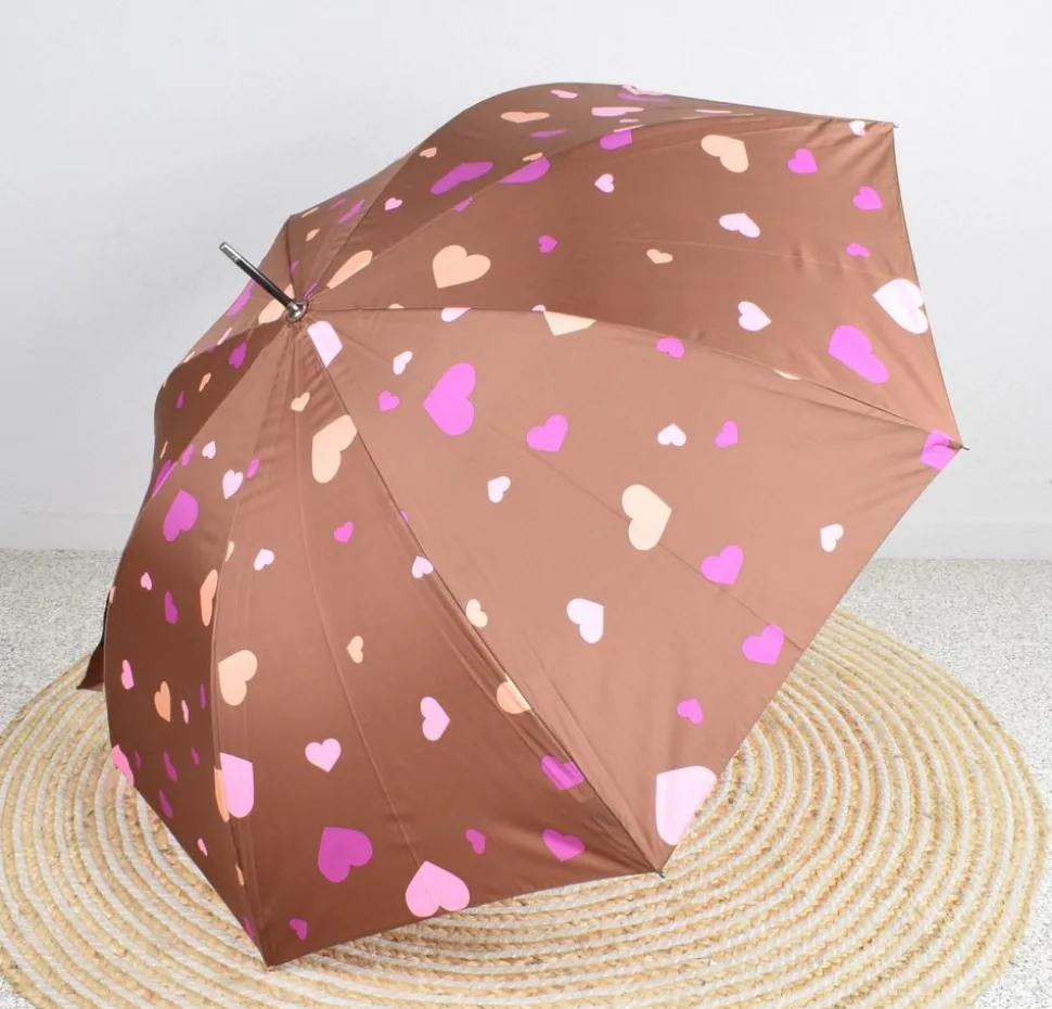 Ombrello automatico SimplyUp 5521 Hearts Marrone