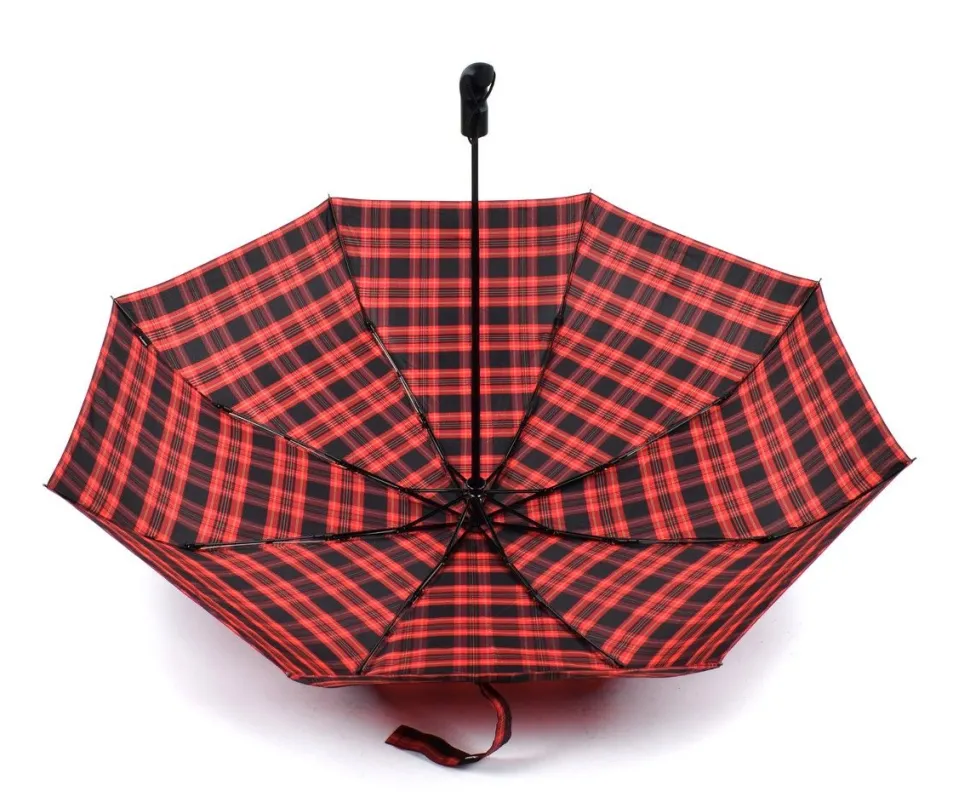 Ombrello Maxi pieghevole automatico apri/chiudi SIMPLYUP 5311 Scozzese Rosso