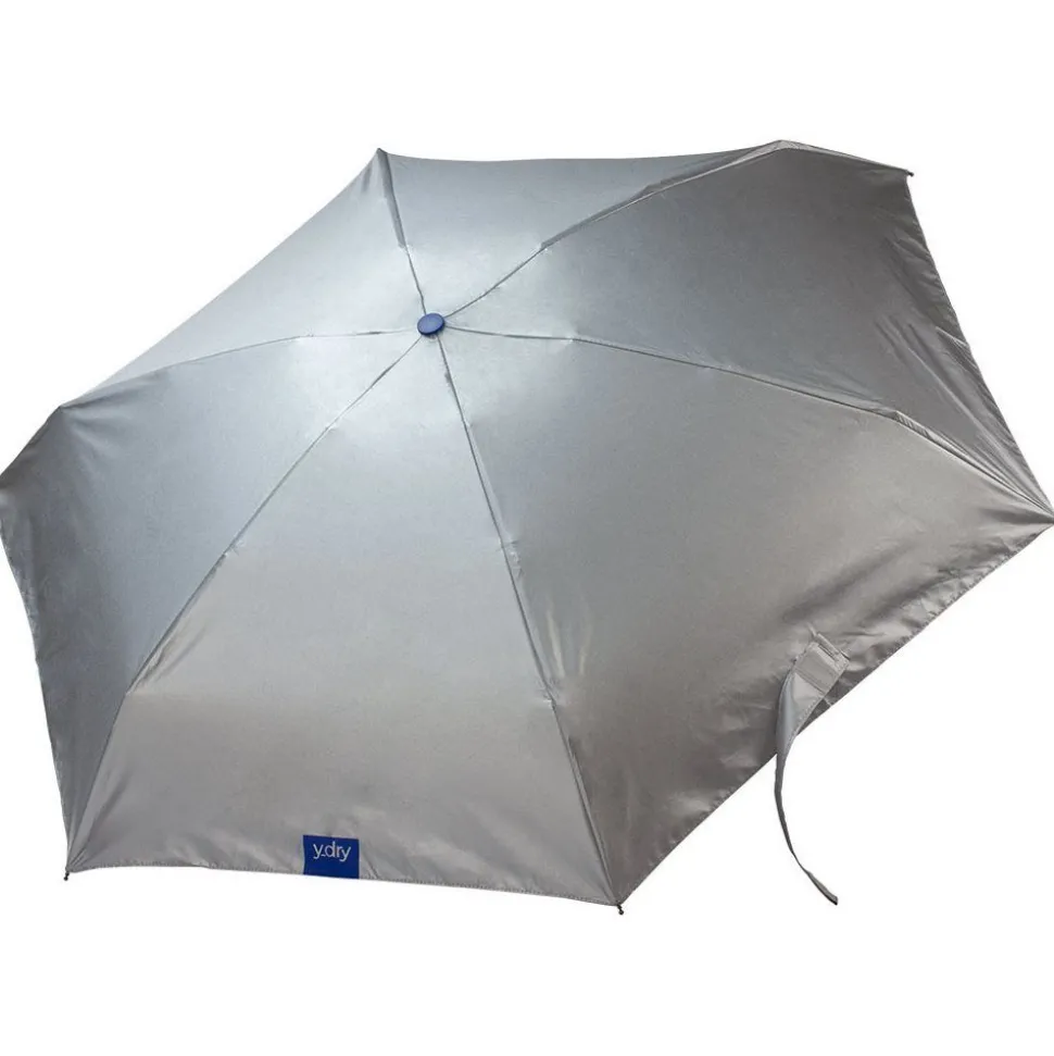 Ombrello mini manuale Y-dry Coco Blu/Argento - Anti UV