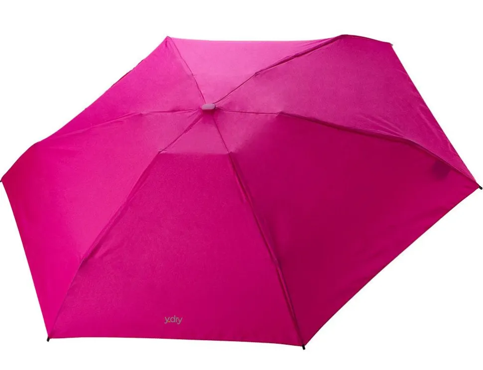 Ombrello mini piatto manualeY-dry Maya Fuxia