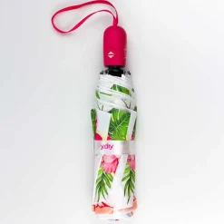 Ombrello pieghevole automaticoY-dry Flamingo Bianco