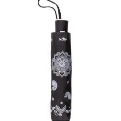 Ombrello pieghevole automatico Ydry Mandala Nero