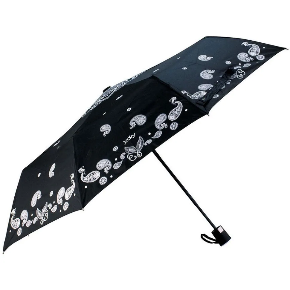 Ombrello pieghevole automatico Ydry Mandala Nero
