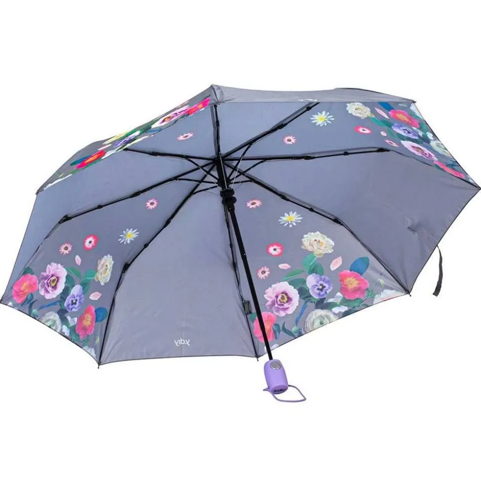 Ombrello pieghevole automatico Ydry Bouquet Grigio