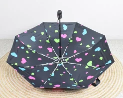 Ombrello pieghevole automatico SimplyUp 5042 Hearts Multicolor