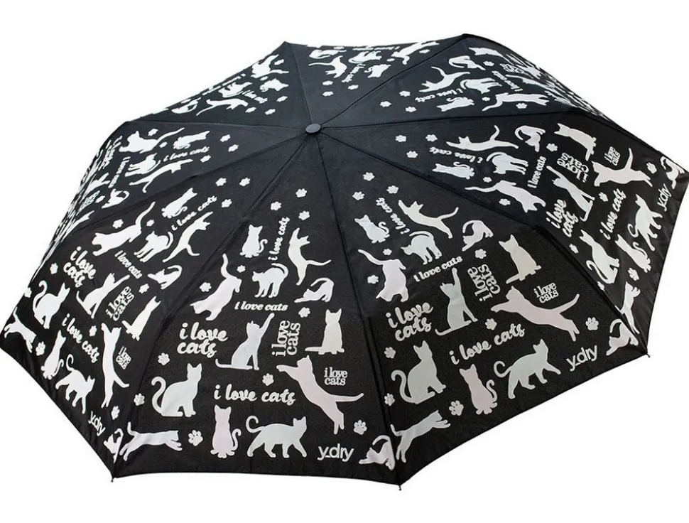 Ombrello pieghevole automaticoY-dry I Love Cats
