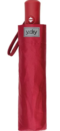 Ombrello pieghevole automaticoY-dry Stitch Burgundy