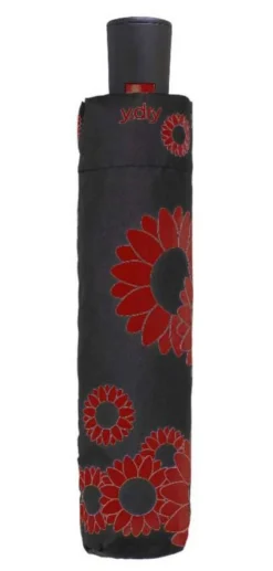 Ombrello pieghevole automatico Ydry Sunflowers Rosso