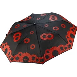 Ombrello pieghevole automatico Ydry Sunflowers Rosso