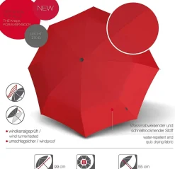 Ombrello pieghevole manuale Knirps A.050 Rosso