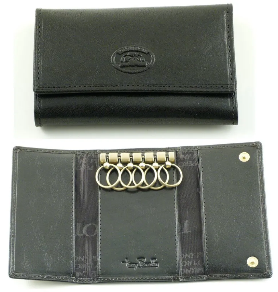 Portachiavi in cuoio Tony Perotti art 2533 nero