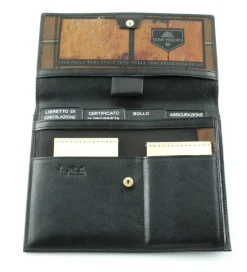 Portadocumenti auto in cuoio Tony Perotti art 1068M nero