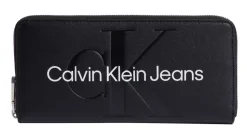 Portafoglio donna con zip Calvin Klein Nero