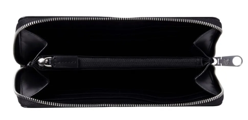 Portafoglio donna con zip Calvin Klein Nero