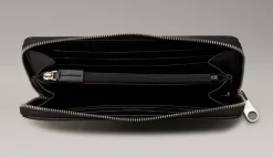 Portafoglio donna con zip Calvin Klein Nero