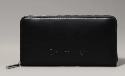 Portafoglio donna con zip Calvin Klein Nero
