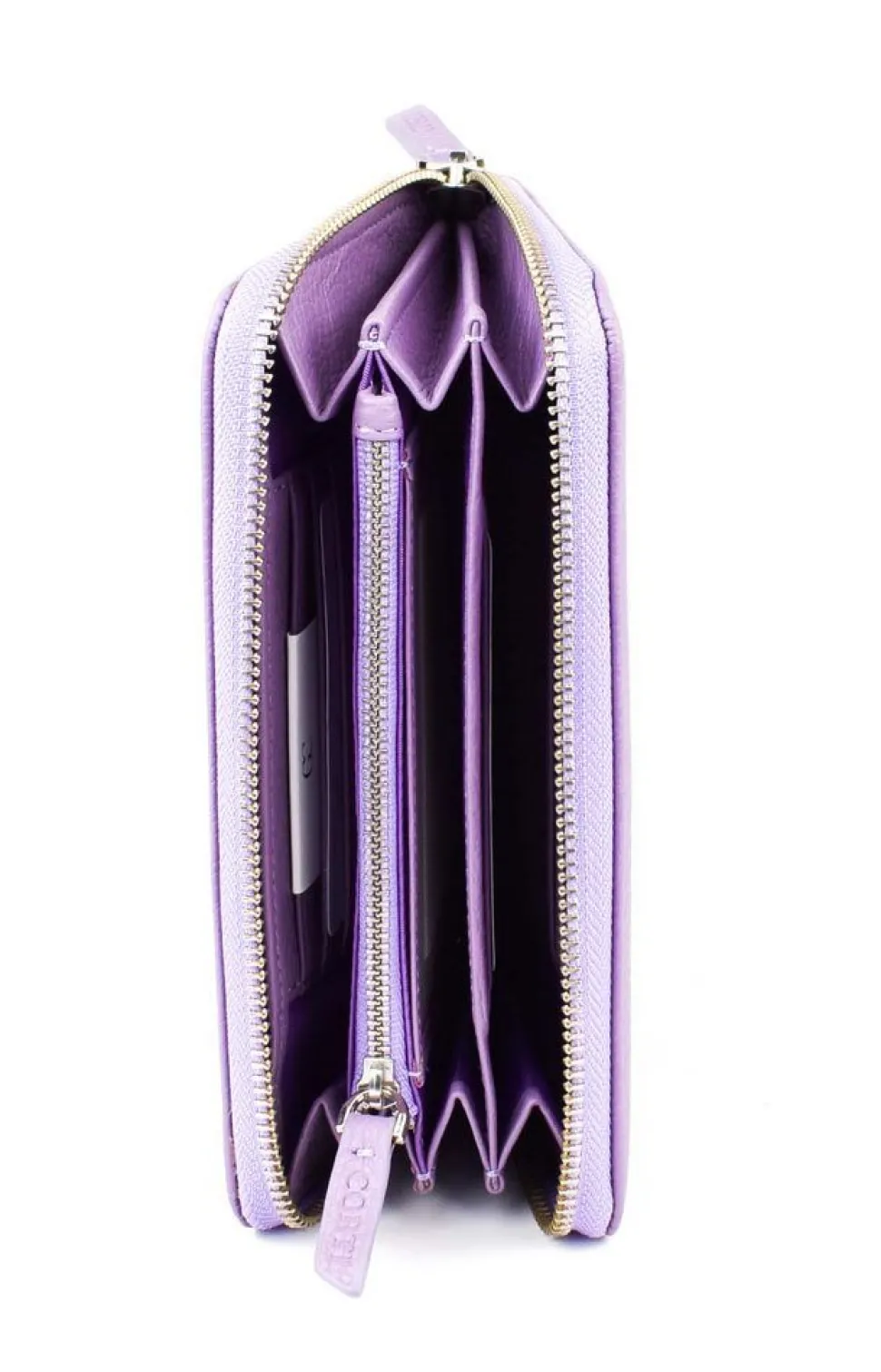 Portafoglio donna con zip Gianfranco Corti Alce 8878 Lavanda