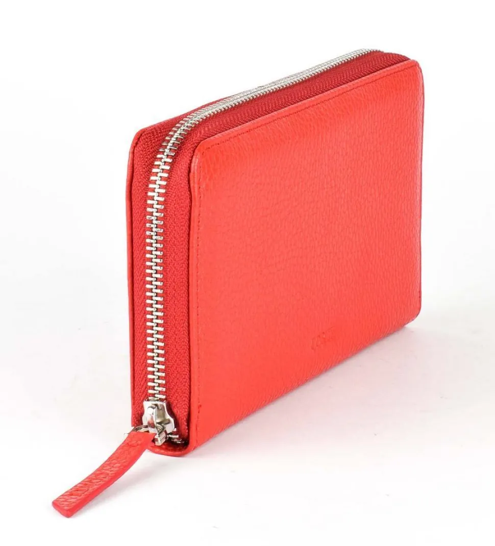 Portafoglio donna con zip Gianfranco Corti Alce 8878 Fragola