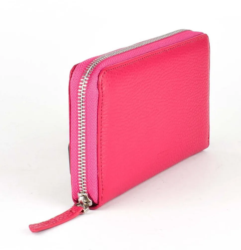 Portafoglio donna con zip Gianfranco Corti Alce 8878 Ciclamino