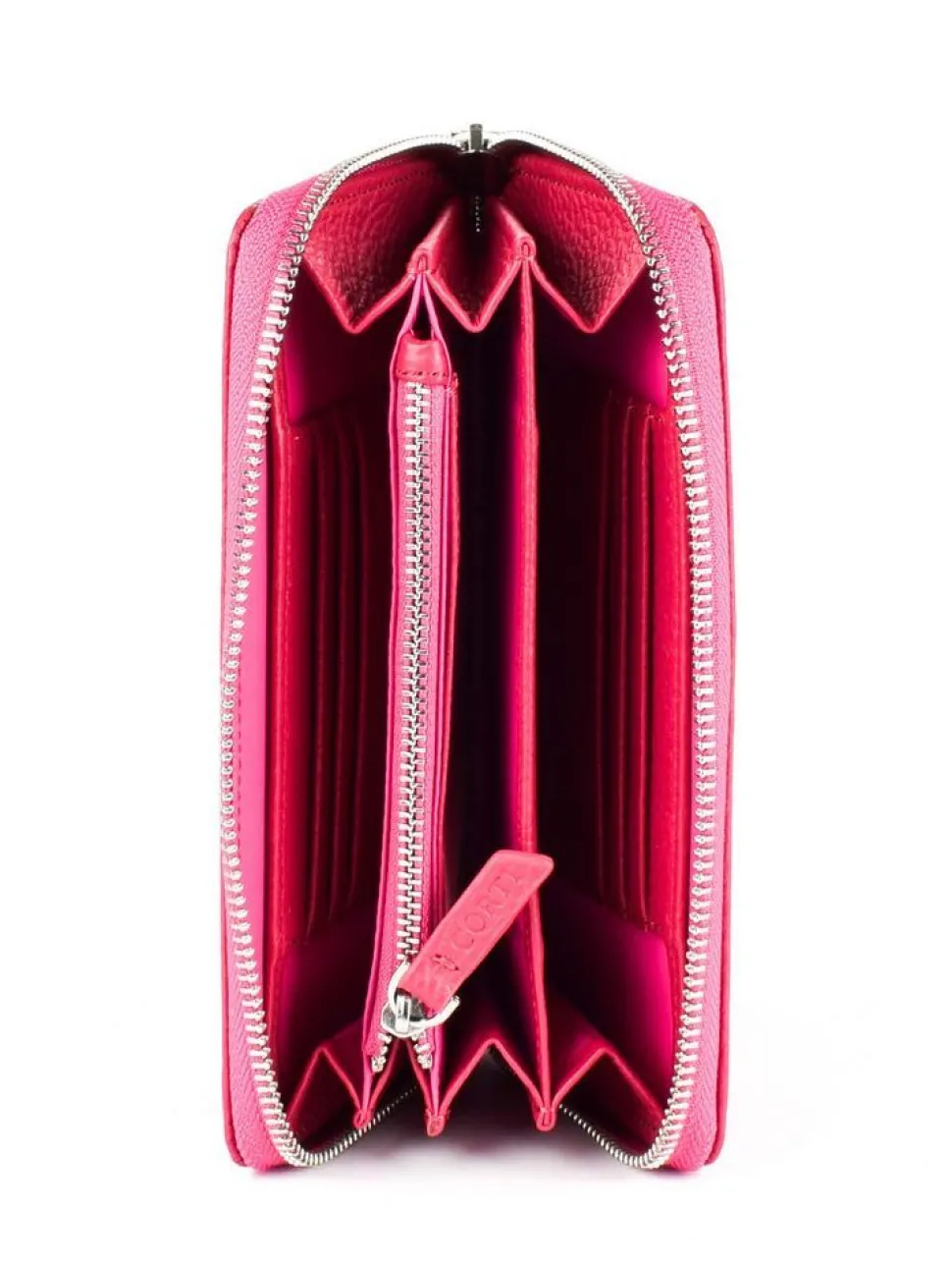 Portafoglio donna con zip Gianfranco Corti Alce 8878 Ciclamino