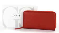Portafoglio donna con zip Gianfranco Corti Alce 5578 Rosso