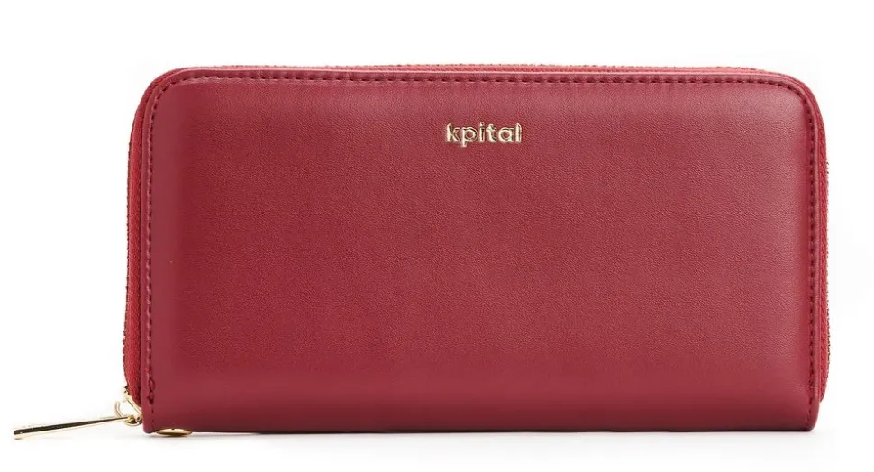 Portafoglio donna con zip Kpital Bordeaux