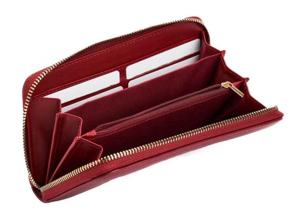 Portafoglio donna con zip Kpital Bordeaux