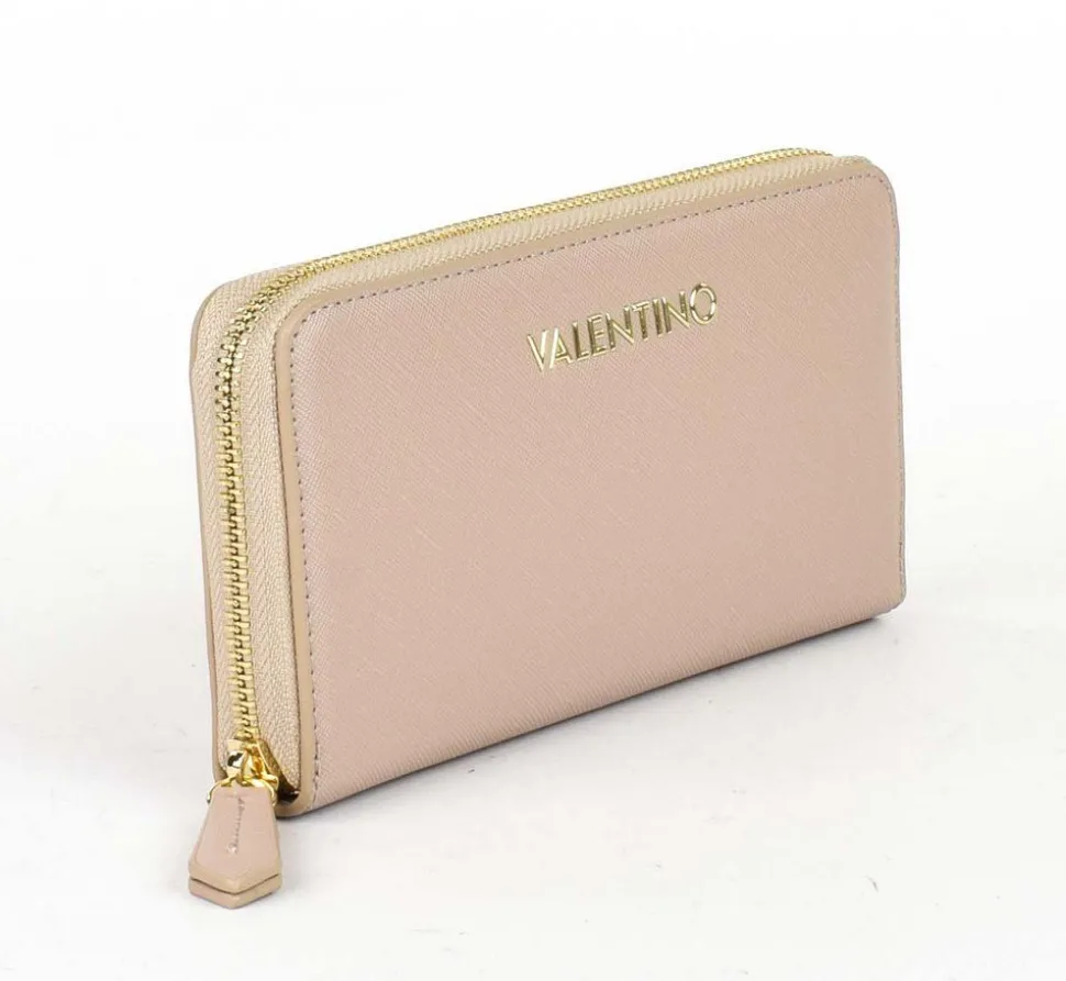 Portafoglio donna con zip Valentino Bags Zero RE Beige