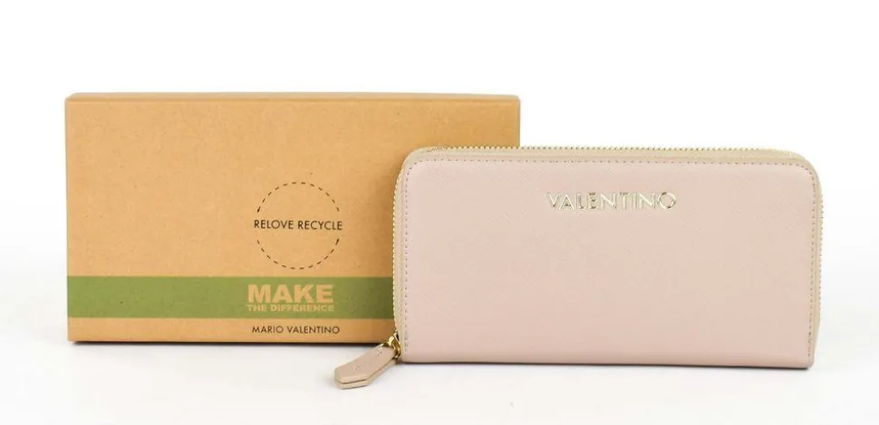 Portafoglio donna con zip Valentino Bags Zero RE Beige