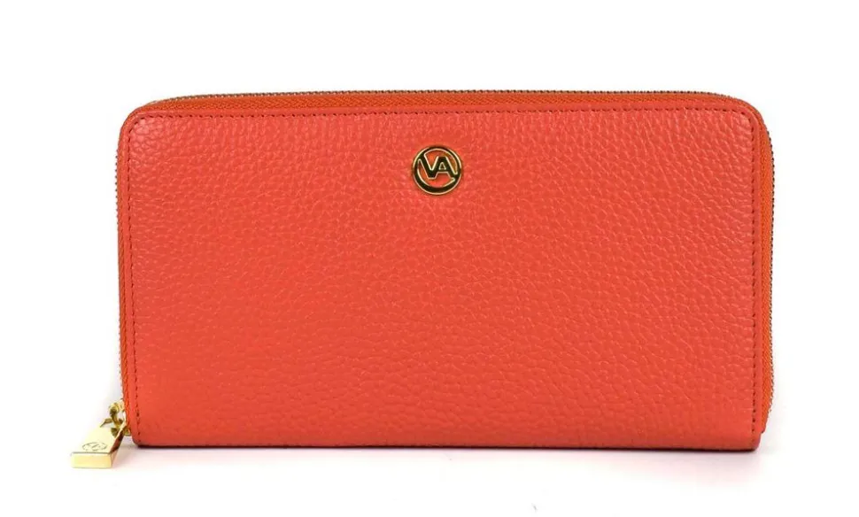 Portafoglio donna con zip Valentina P3 Corallo