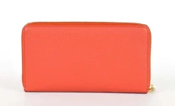 Portafoglio donna con zip Valentina P3 Corallo