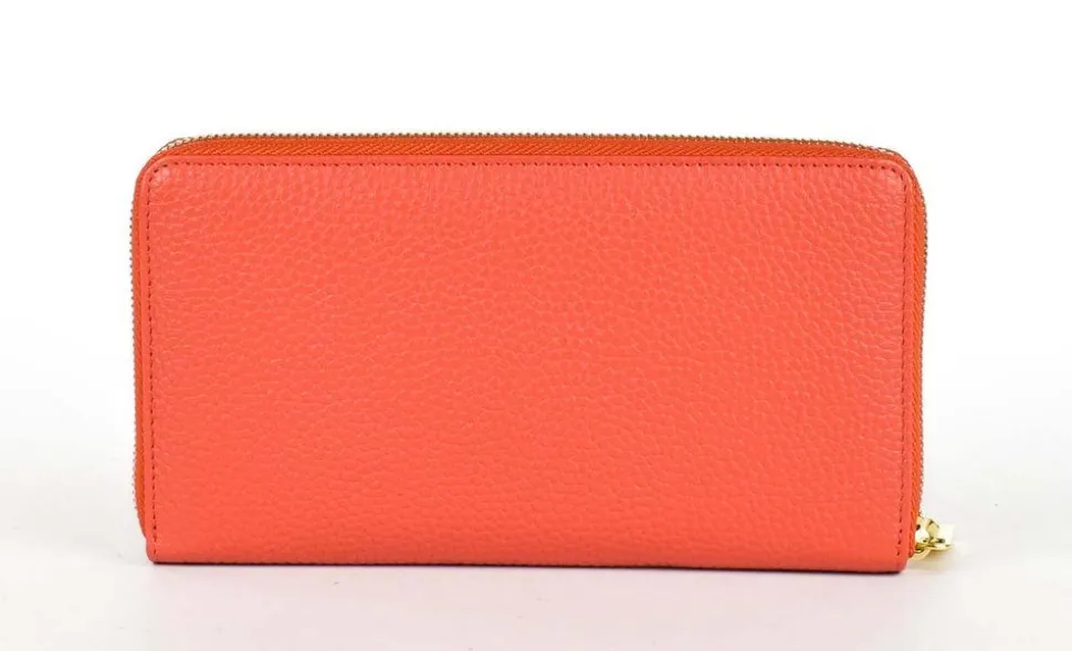 Portafoglio donna con zip Valentina P3 Corallo