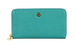 Portafoglio donna con zip Valentina P3 Acqua
